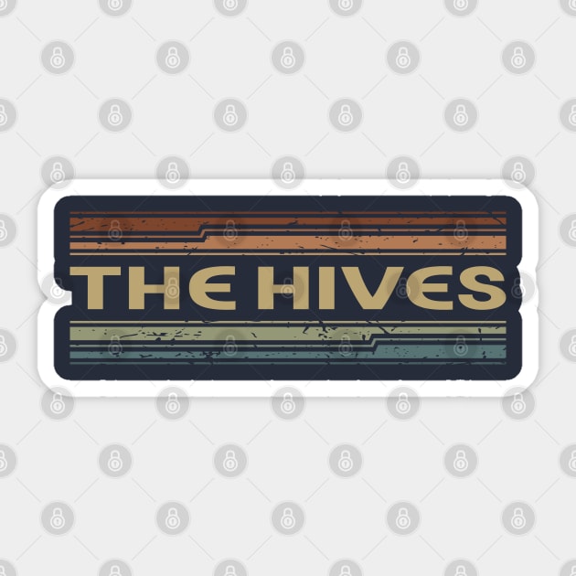 The Hives Retro Lines Sticker by casetifymask